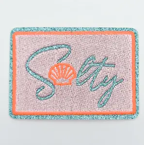 Salty Embroidered Glitter HAT/POCKET Patch