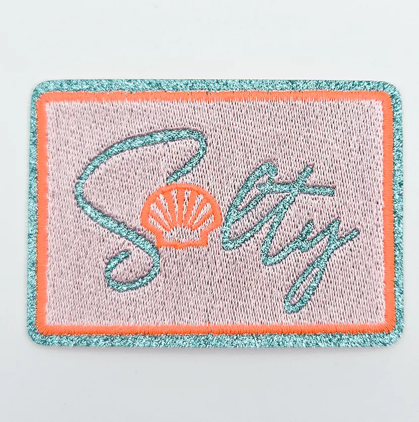 Salty Embroidered Glitter HAT/POCKET Patch