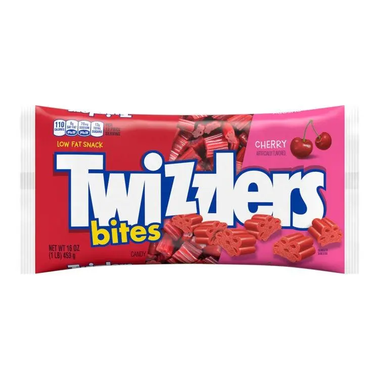 TWIZZLERS Cherry Licorice BITES 16oz Bags 6 Pack
