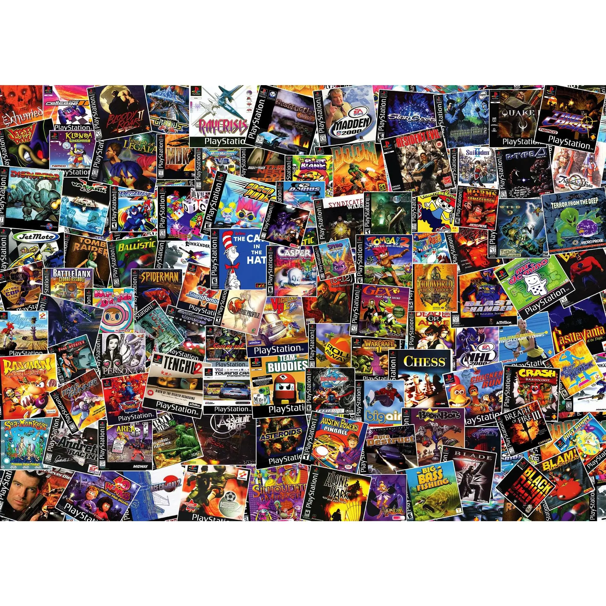 PlayStation Video Game Box Collage 1000-Piece Jigsaw Puzzle