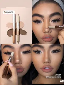 SHEGLAM Fine Line 2-In-1 Nose Contour & Highlight Pen – Umber | Dual-Ended Sculpt & Highlight Stick