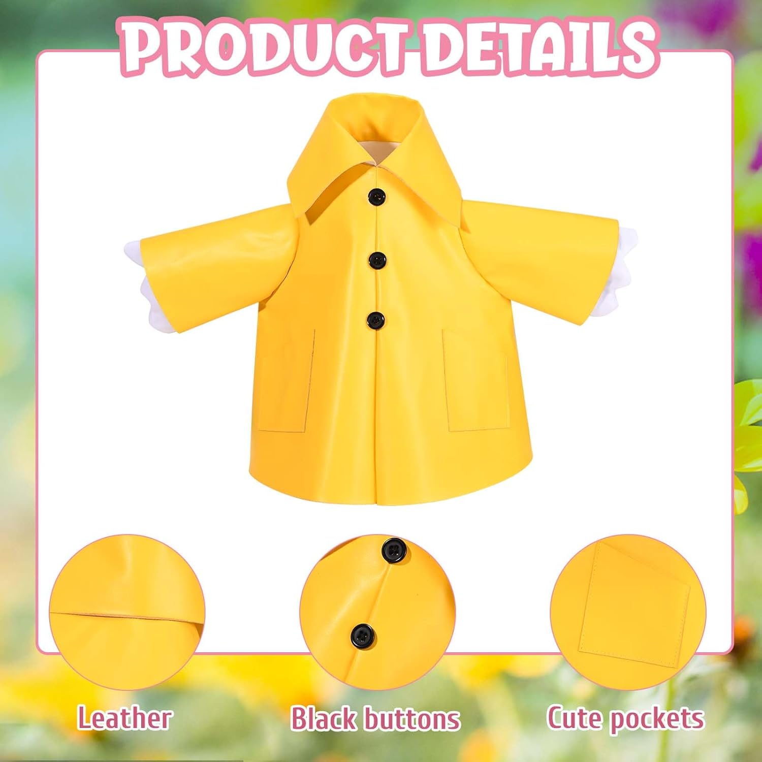 23Inch Porch Goose Raincoat Outfits – Summer Lawn Goose Clothes, Courtyard Goose Costumes, Home Decor & Housewarming Gift, Statue Patio Garden Decoration