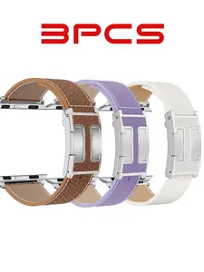 Women Magnetic Leather Watch Band, Smartwatch Buckle Design, Adjustable Length 165-215mm, Elegant Style, Perfect Gift for Her