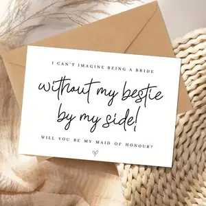 Will You Be My Bridesmaid Card, Wedding Bridesmaid Proposal Card with Envelope, Greeting Card, Amazing Bridesmaid Invitation, Perfect Bridal Party Accessory