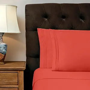 Split Queen Sheets 1800 Thread Count Ultra Comfort Deep Pocket Silky Satin Bedding Softest in the World