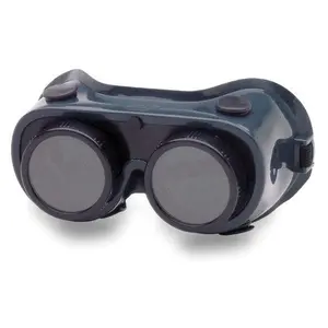 MCR Safety 28550 Welding Goggle Green Frame Round Stationary 50mm Lenses IR Shade 5.0 Filter