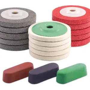 18 Pcs 4 Inch Wool Felt Polishing Wheel Disc Kit Includes Wool Felt Disc Wheel Pad and Buffing Polishing Compounds,Wool Polishing Wheel Buffer Pads Wool Polishing Disc for Marble,Christmas Gifts,Tools & Hardware