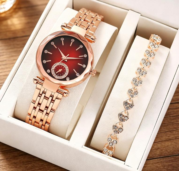 Bling Diamond Dial Women Luxury Quartz Watch, Elegant Fashion Casual Wristwatch, Stylish Jewelry Watch Gift for Birthday Holiday Party