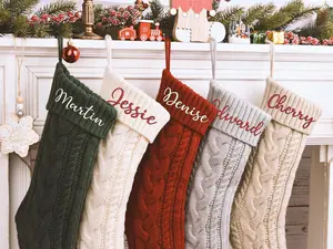 2024 Embroidered Christmas Stockings personalized Christmas Stockings custom Knit Family Stockings holiday Stockings Gifts monogram Stocking