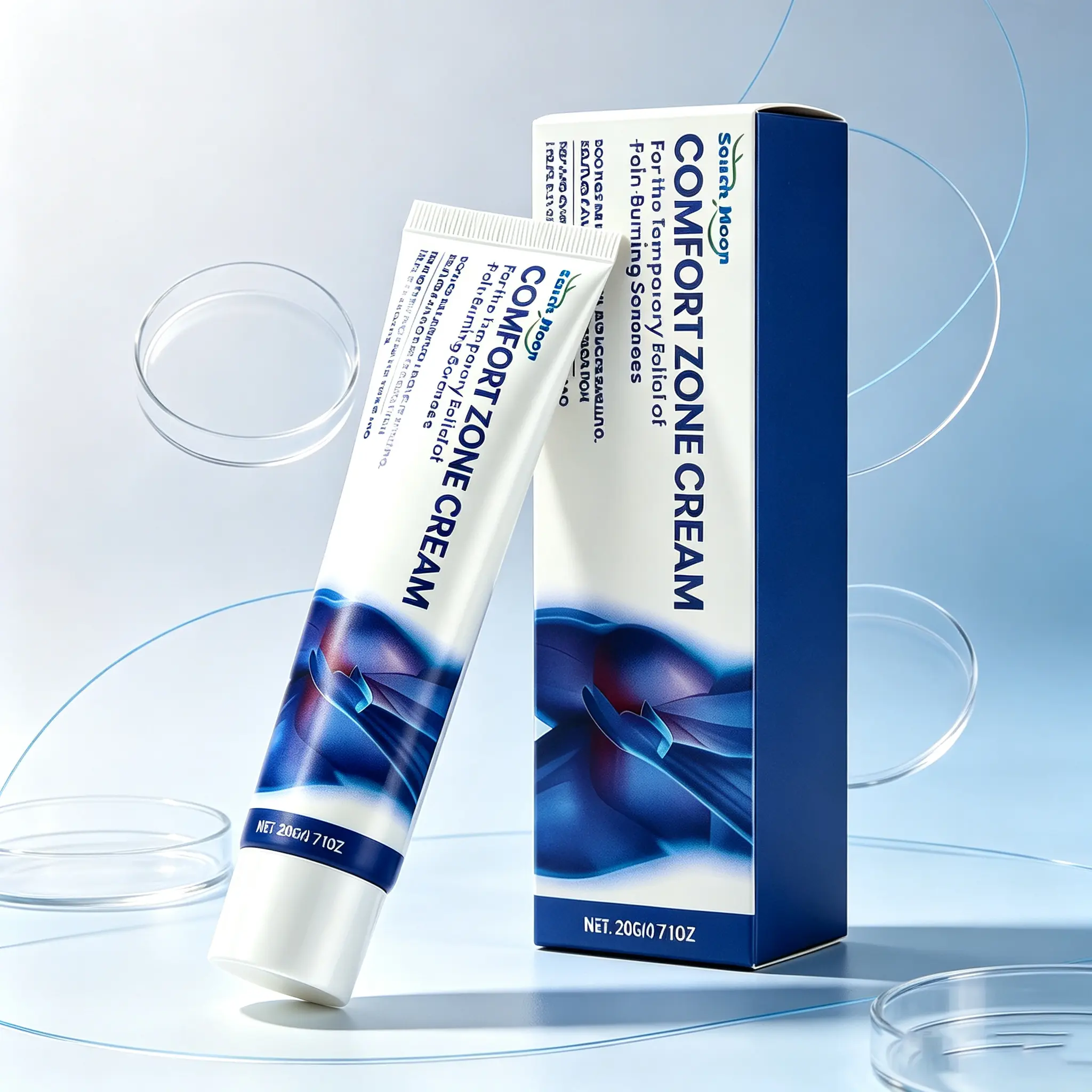 Natural Comfort Zone Cream | Hypoallergenic Moisturizer, Soothes Irritation, Ideal for Perianal & Sensitive Area Care - 20g