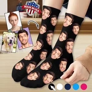 Custom Face Socks, Custom Socks for Man Women, Personalized Picture Socks, Photo Sock, Custom Sock Gift for Dad, Custom Father's Day Gifts