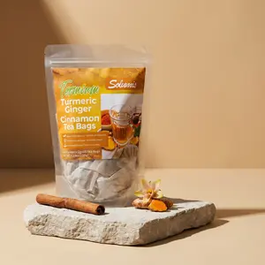 Premium Turmeric Ginger Cinnamon Tea 60 Bags 100% Natural Anti-Inflammatory Eco-Friendly No Sugar Caffeine Gluten Vegan Loose Leaf Tea Anti-Inflammatory Looseleaf Tea Beverage,Better blends,Herbal Tea,teajunkie,bulk packaging. Gut Cleanse Tea Healthy Kidn