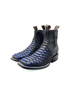 Ankle Boot Python Blue
