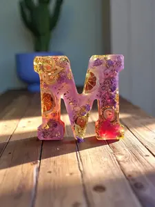 Custom LED Light Resin Letter | Dried flowers decor | Boho aesthetic | Dried Flowers Decor | Custom Resin Art | Floral Decor
