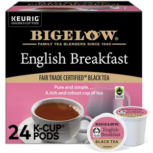 Bigelow English Breakfast Tea - Keurig K-Cup Pods - Black Tea - Smooth Robust Flavors - Single Serve Tea Drinks