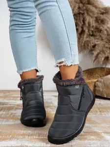 Women's Thickened Warm Snow Boots, Casual Outdoor Boot, Comfortable Winter Shoes, Casual Ankle Booties for Cold Weather, Stylish Footwear for Daily Wear