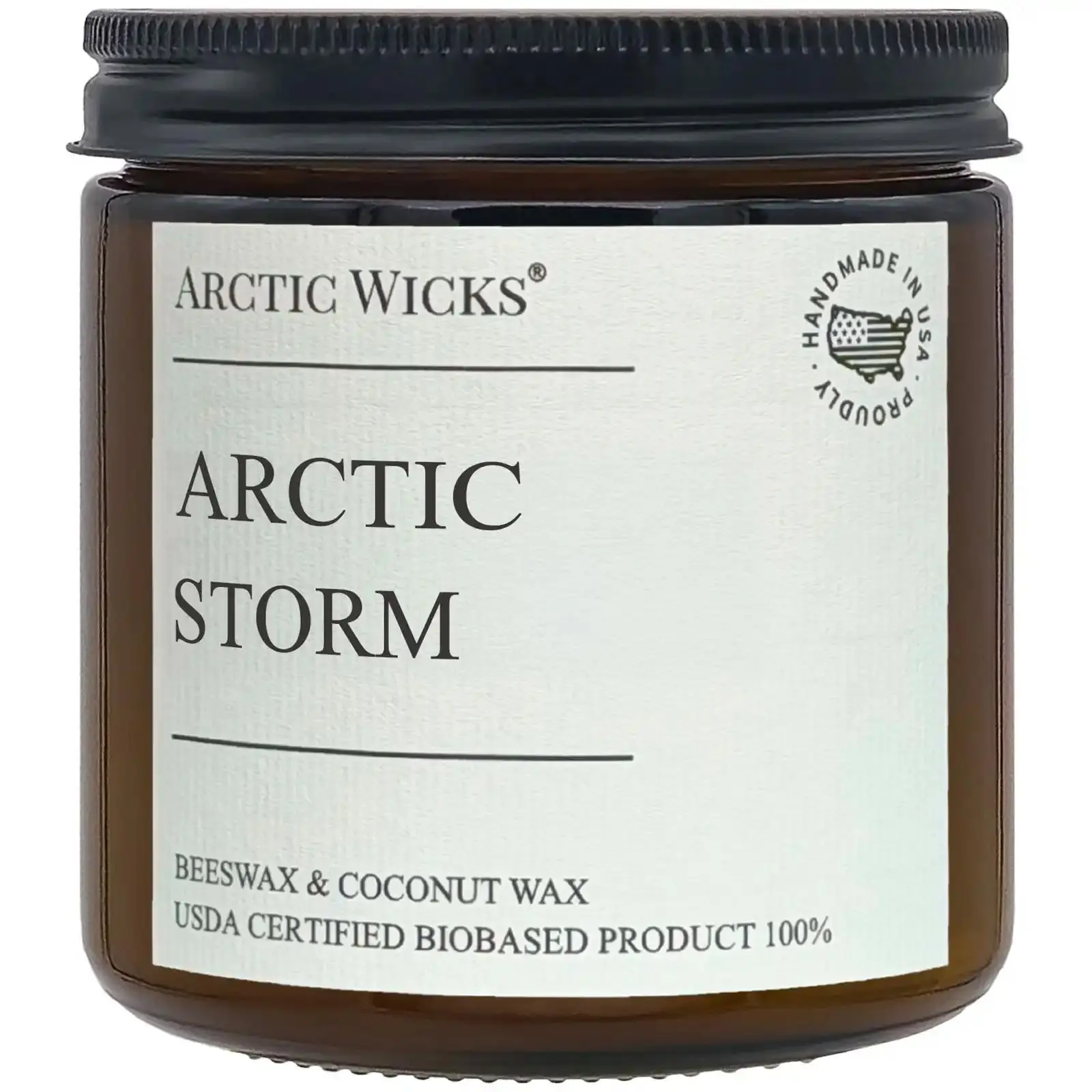 ARCTIC WICKS Arctic Storm - 16oz Coconut & Beeswax Non-Toxic Candle, Fragrance Aroma Decor for Succulent & Fruits Themed Spaces