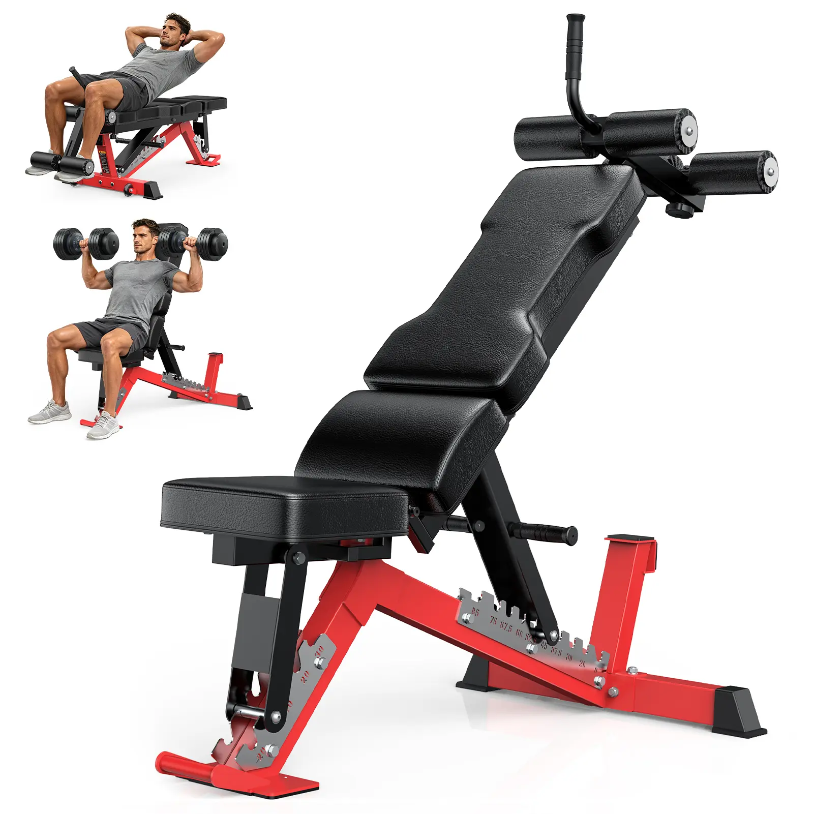 Bearbro Adjustable Weight Bench, Incline Decline Flat, 1700LB Capacity Full Body Workout Bench for Home Gym Strength Training, 10 Backrest Positions, 5 Seat Angles, Heavy Duty Steel Frame，Blackfriday