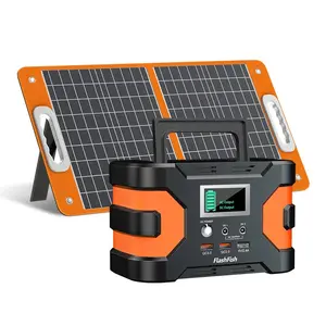 Solar Generator With Solar Panel,166Wh/45000mAh Power Station, Backup Power Battery Pack And Solar Panel Kit For Camping Home Power Outage camping equipment usb rechargeable handheld flashlight display survival supply ,work light, night market