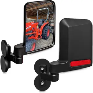 SUNPIE Mirror Side View with Magnetic Large Tractors Mirrors Compatible with John Degree, Kubota, Mahindra, Lawn Mover Universal 2 Packs Side View Mirrors Rearview