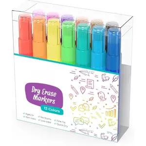 Dry Erase Markers for  , 13 Pack, Washable, Colorful Pastel Colors, Fine Tip Skinny Pens, Thin Whiteboard Low Odor Markers for ,  and Quick Dry