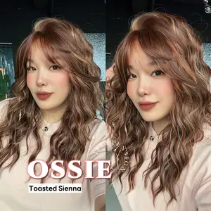 JBEXTENSION 22 Inches Scalpiana Long Wave Toasted Sienna 3.5X4 Hard Silky Top Natural Scalp Effect Wig with Bangs OSSIE JBEXTENSION 22 Inches Scalpiana Long Wave Toasted Sienna 3.5X4 Hard Silky Top Natural Scalp Effect Wig with Bangs OSSIE