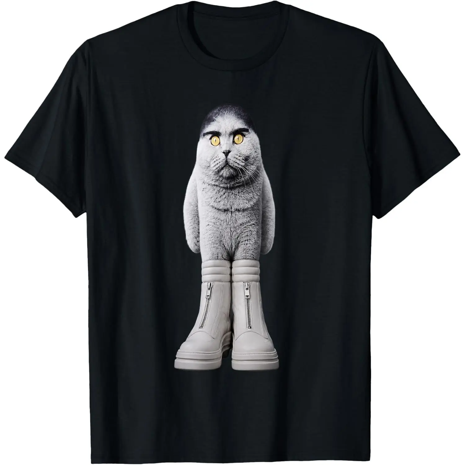 100% Cotton Folk Valley Cat Meme T-Shirt