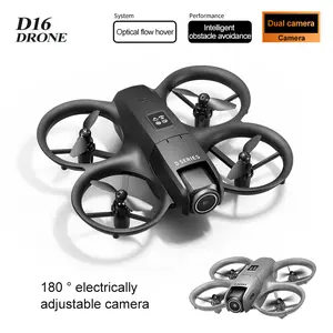 The D16 toy drone is equipped with electrically adjustable dual cameras, multi angle shooting, intelligent obstacle avoidance, all-round protection, optical flow hovering, and excellent outdoor aerial photography experience