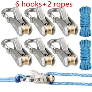 Rope Kit with Wheel Tightener and Locking Buckle, Safe Binding for Camping, Sailing, Outdoor Activities, Essential Gear Set
