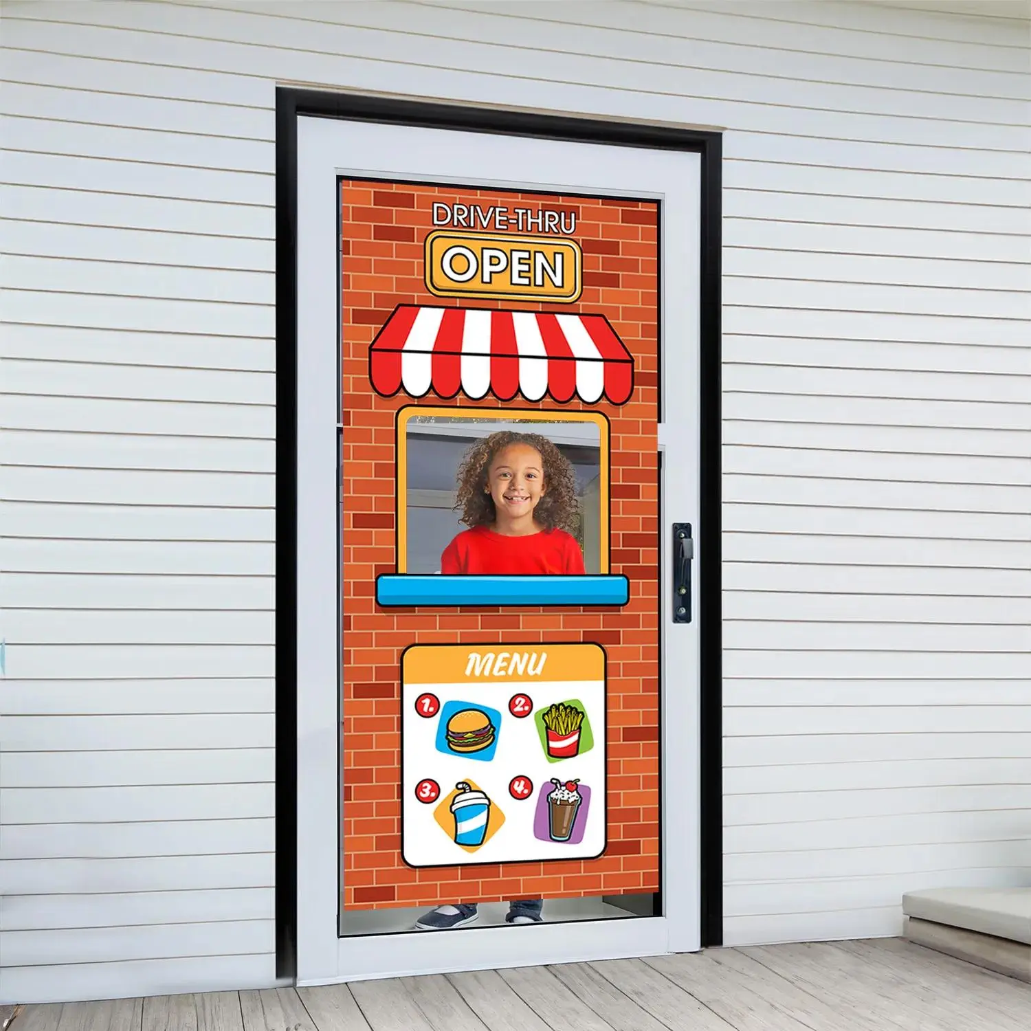 27" x 5 Ft. Fast Food Restaurant Drive-Thru Window Plastic Door Cover