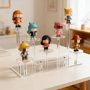 1 Set Of Multifunctional Acrylic Display Stand  Suitable For Personal Collection And Commercial Storage Display  High Transparency  Sturdy  Suitable For Cosmetics Collectibles  Cupcakes  Suitable For All Scene Display Stands