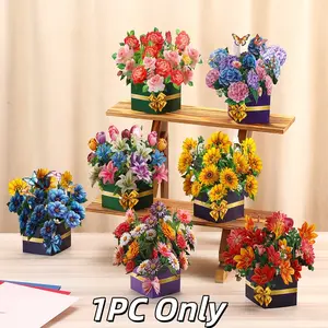 1PC Flower Butterfly Pop-Up Card with Envelope, Butterfly Accent - Colorful Bouquet Design Keepsake Interactive Greeting Card for Mother‘s Day, Birthday, Anniversary, Graduation & Home Decor