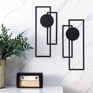 Geometric Design Wall Art, Modern Abstract Design, 1 Count Modern Metal Wall Hanging Decor, Wall Decor for Home Living Room Bedroom Office, Poster