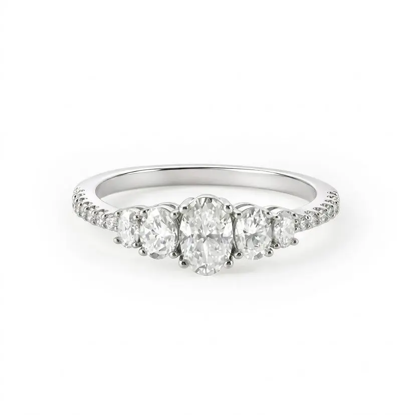 Platinum-Plated Zirconia Sparkling Women's Wedding/Engagement/Commitment/Eternity Ring