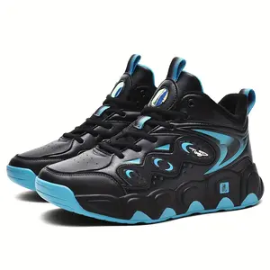 LISM Winter Warm-Lined Oversized 1pair Men'S Casual Sports Basketball Shoes - Fashion Striped Low Top Lace-Up with Non-Slip Sole, Faux Upper & Fabric Insole - Suitable for Running, Workout & Ballgames Fall/Winter Collection