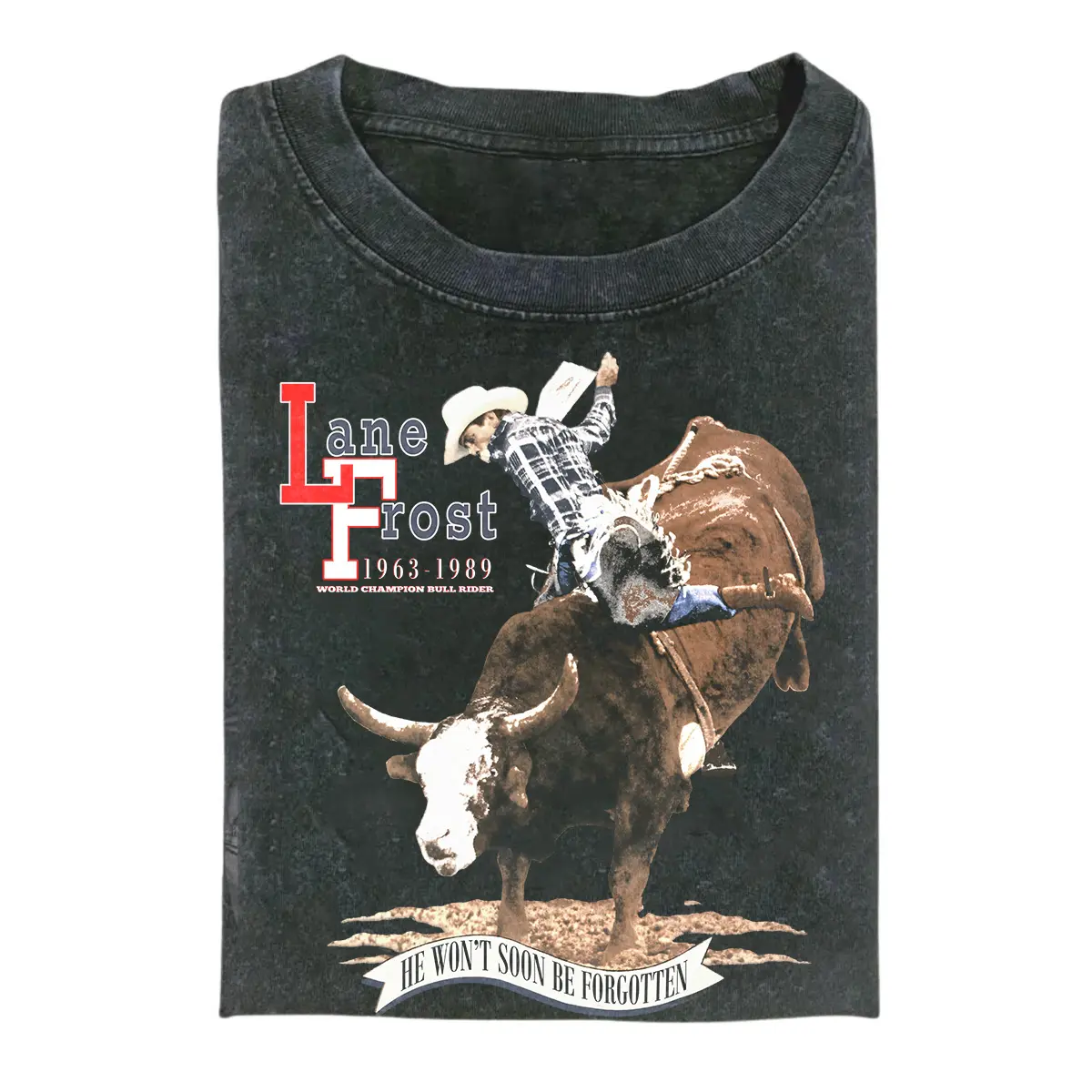 Vintage 80s Lanee Frost Rodeo Memorial T-Shirt, Cowboy Western 