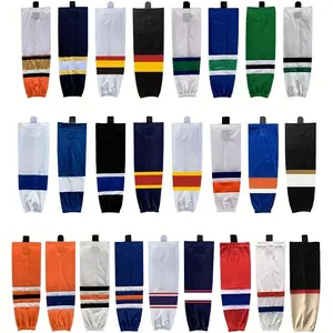Professional Practice Ice Hockey Team Training Socks Suitable for Youth to Seniors Premium Breathable & Stretchy Leggings with Custom Stripe Design, Perfect for Game Day, Practice Sessions, Team Uniforms, Gifts Events!