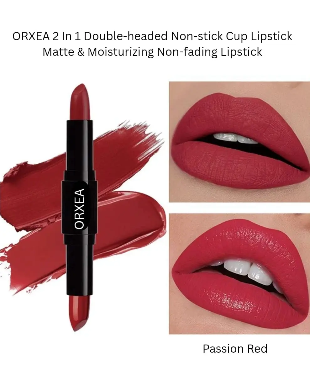 ORXEA  2 in 1 Double Headed Lipstick Color Passion Red