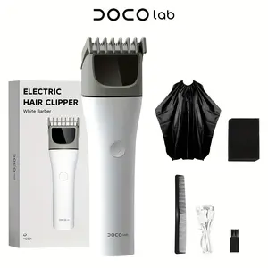 DOCO lab Electric Hair Clipper RC001 with Multi-size Combs Adjustable Settings Travel Lock Indicator Light Type-C Power Supply for Home & Travel Christmas Gift