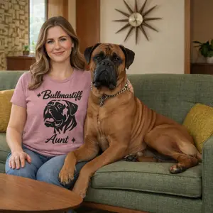 Bullmastiff Aunt T-Shirt | Dog Lover Tee for Bullmastiff Owners & Big Dog Fans