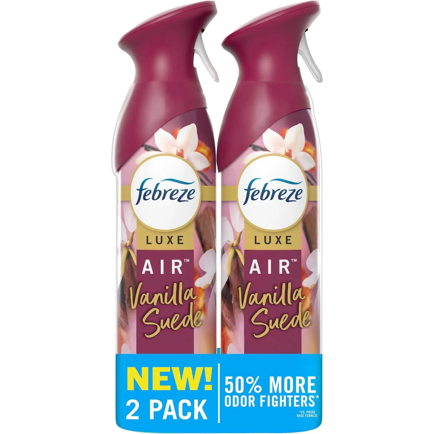 Febreze Air Mist, Air Freshener Spray, Odor Fighting Room Spray, Deodorizer for Home Bathroom Kitchen Office Apartment Dorm Room Classroom, Vanilla Suede, 8.1oz, 2ct