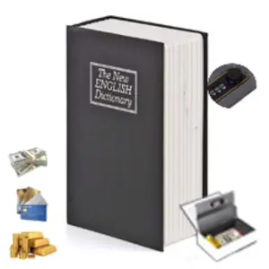 Combination Lock Book Safe Hidden Security Container Realistic Book Cover Design For Home Office Privacy Storage