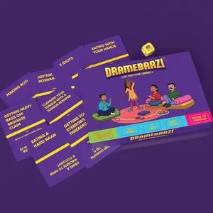 Dramebaazi - Not Your Average Desi Charades! 400 Prompts To Keep The Party Going! Desi Family Friend Wedding Party Game Night