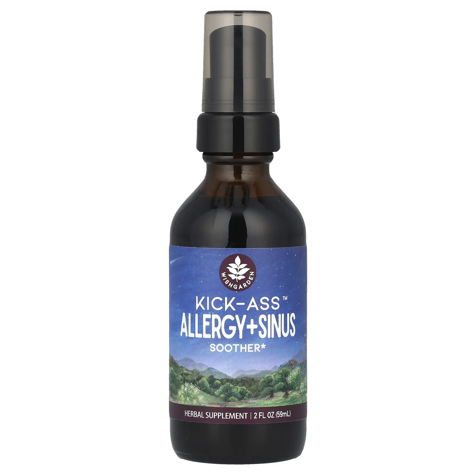 WishGarden Herbs Kick-Ass™ Allergy + Sinus Soother, 2 fl oz (59 ml)
