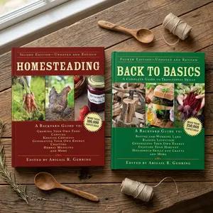 Ultimate Homesteading and Back to Basics 2-Book Bundle by Abigail R. Gehring | Traditional Skills Guide