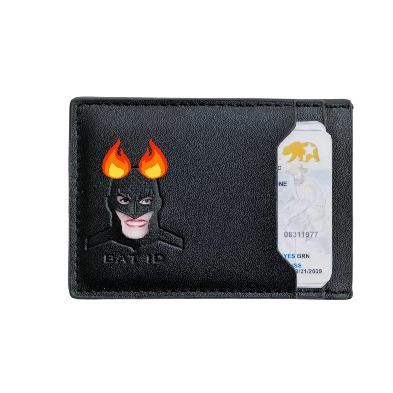 3-Tier Bat Hero Featuring ID Wallet, Driver License Holder,Unisex