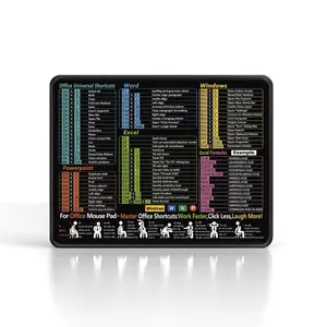 Shortcut Keys Extended Mouse Pad Non Slip Stitched Edge Keyboard Mat Ideal for Spreadsheet Work & Desk Organization with Universal Shortcuts Guide
