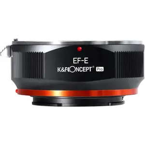 K&F CONCEPT Metal EF/EF-S Lens to NEX Manual Focus Adapter, Matting Varnish Design, Compatible with Sony Alpha E Mount Mirrorless Cameras