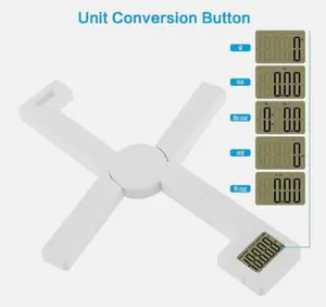 Compact Folding Digital Kitchen Scale, Highly Accurate Portable Food Scale with