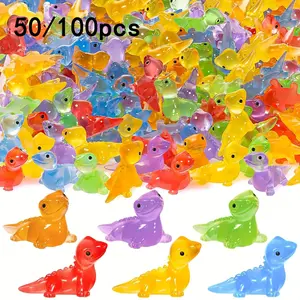 50/100pcs Glow-In-The-Dark Lizard Mini Figurines, Cute Resin Curved Head Lizards, Garden Micro Landscape Decor, Bonsai Decoration, Party Favors